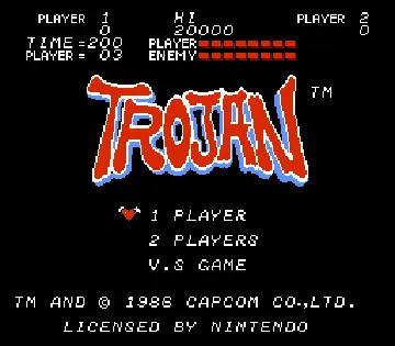 Trojan (USA) screen shot title